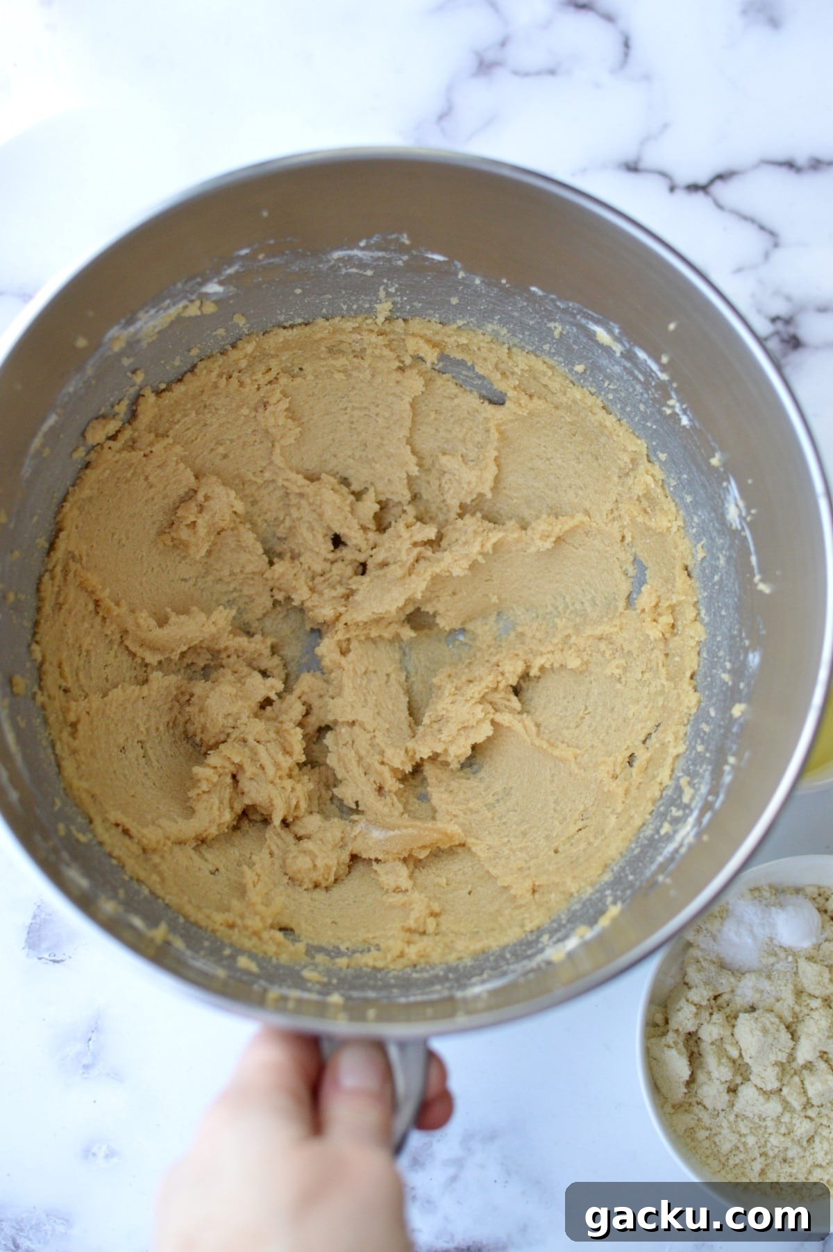 creamed butter and sugar