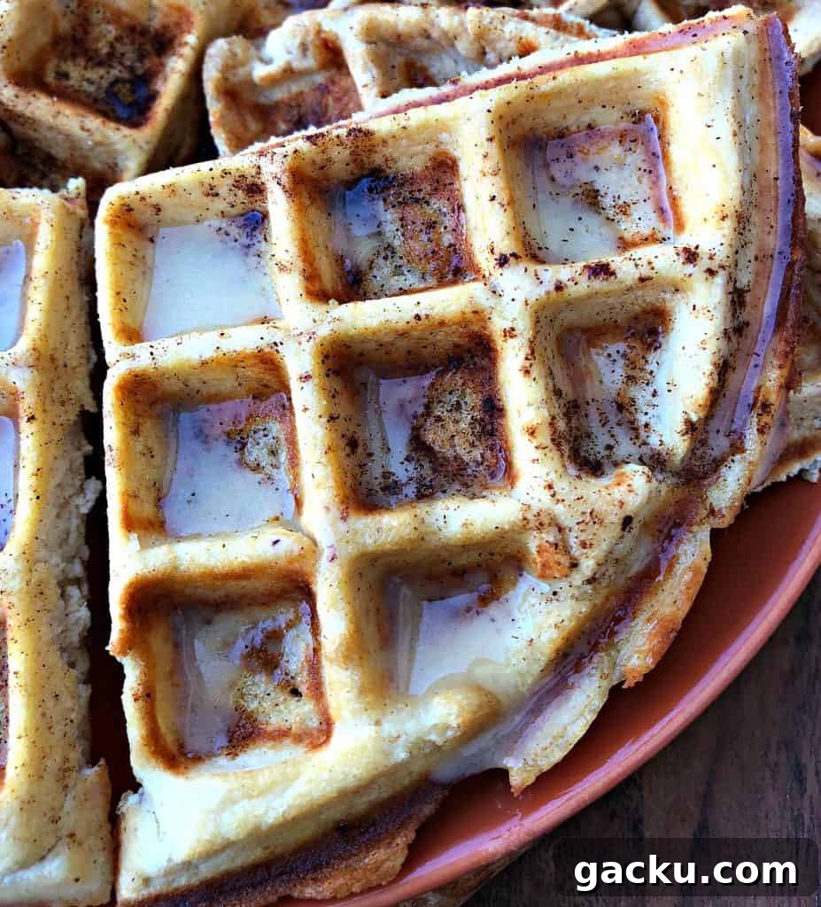 Low-Carb Cinnamon Roll Protein Waffles Recipe 4 Easy Low-Carb Gluten-Free Cinnamon Roll Protein Waffles