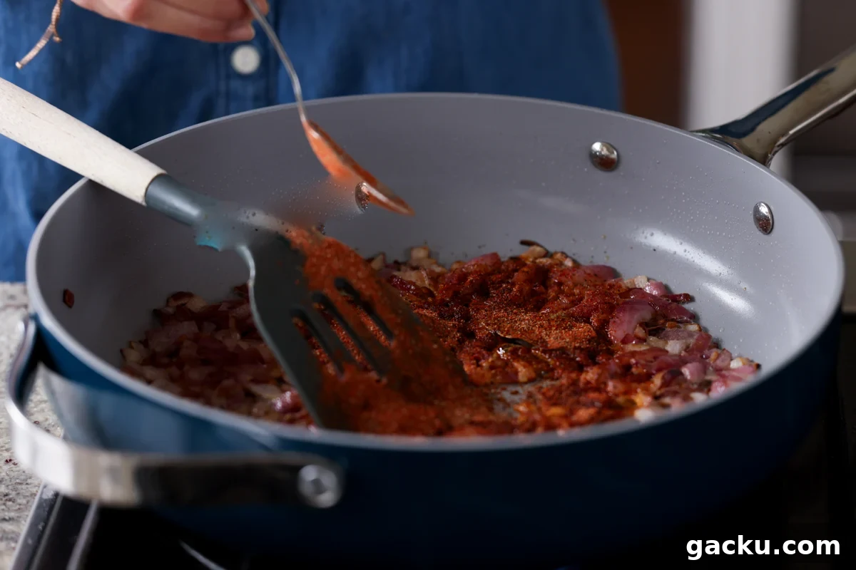 adding ground spices