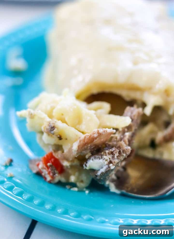 Philly Cheesesteak Lasagna Roll-Ups Recipe for Short Rib Filling 2 Philly Cheesesteak Lasagna Roll Ups