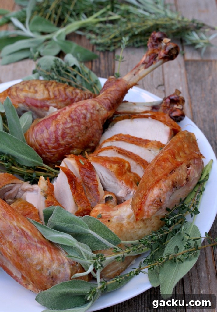 fresh herb dry brined turkey