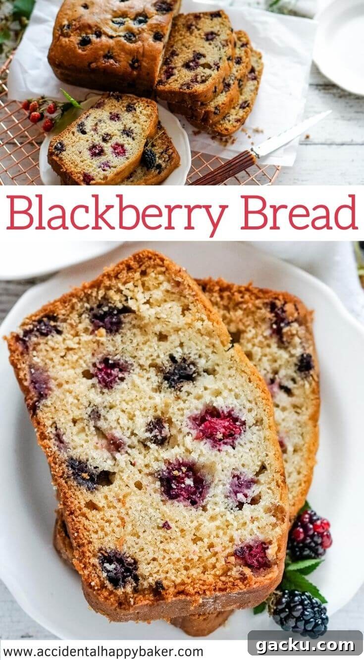 Moist Homemade Blackberry Bread Recipe for Summer Baking 7 This one bowl blackberry quick bread recipe yields a loaf of sweet bread studded with berries and bursting with blackberry flavor.