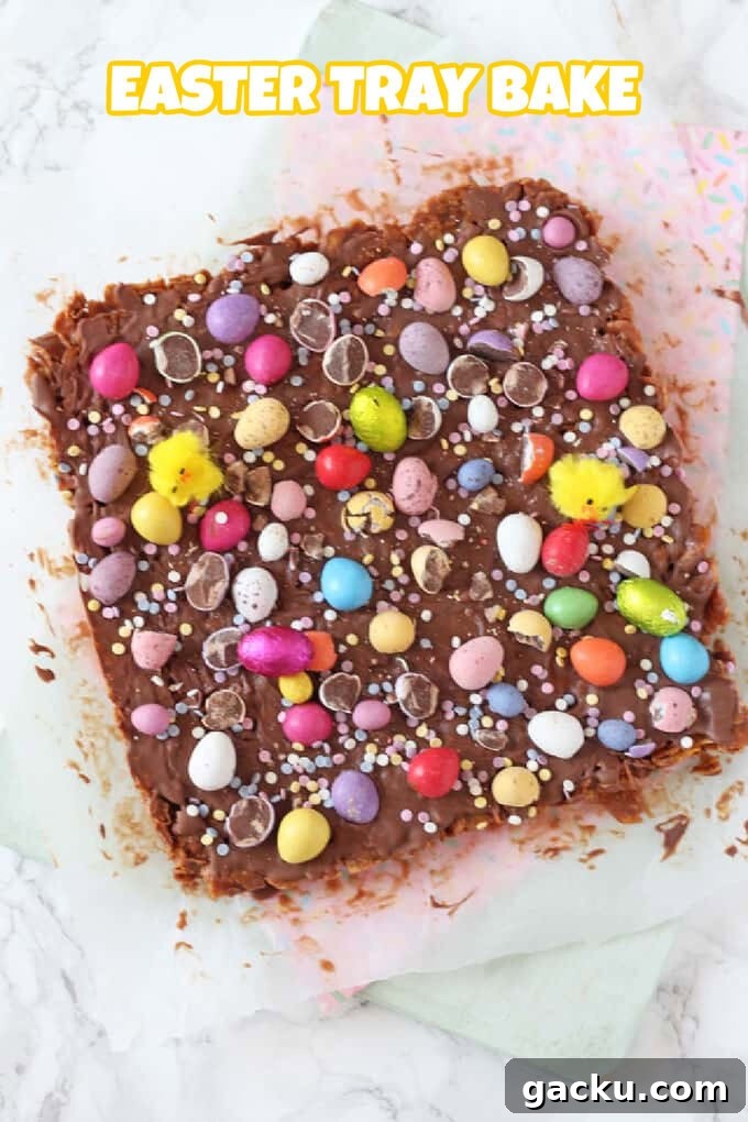 No-Bake Easter Cornflake Crunch: Kid-Friendly Holiday Treat 8 Easter Traybake Pinterest Pin Image