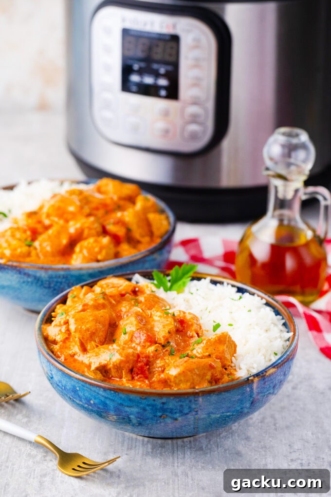 Instant Pot Chicken Tikka Masala with Fragrant Basmati Rice 13 Homemade Instant Pot chicken tikka masala.