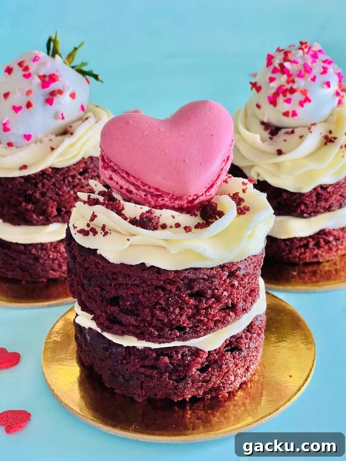 Ultra-Moist Mini Red Velvet Cupcakes for Parties 7 Mini Red Velvet Cakes for Valentines Day Gifts