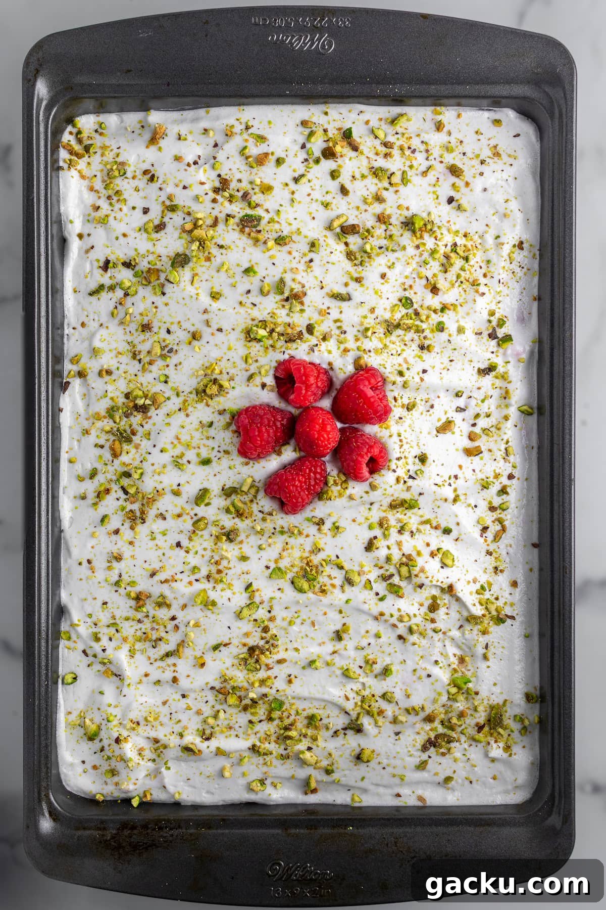 Pistachio Raspberry Cake Recipe with Moist, Nutty Layers 8 Finished pistachio raspberry cake