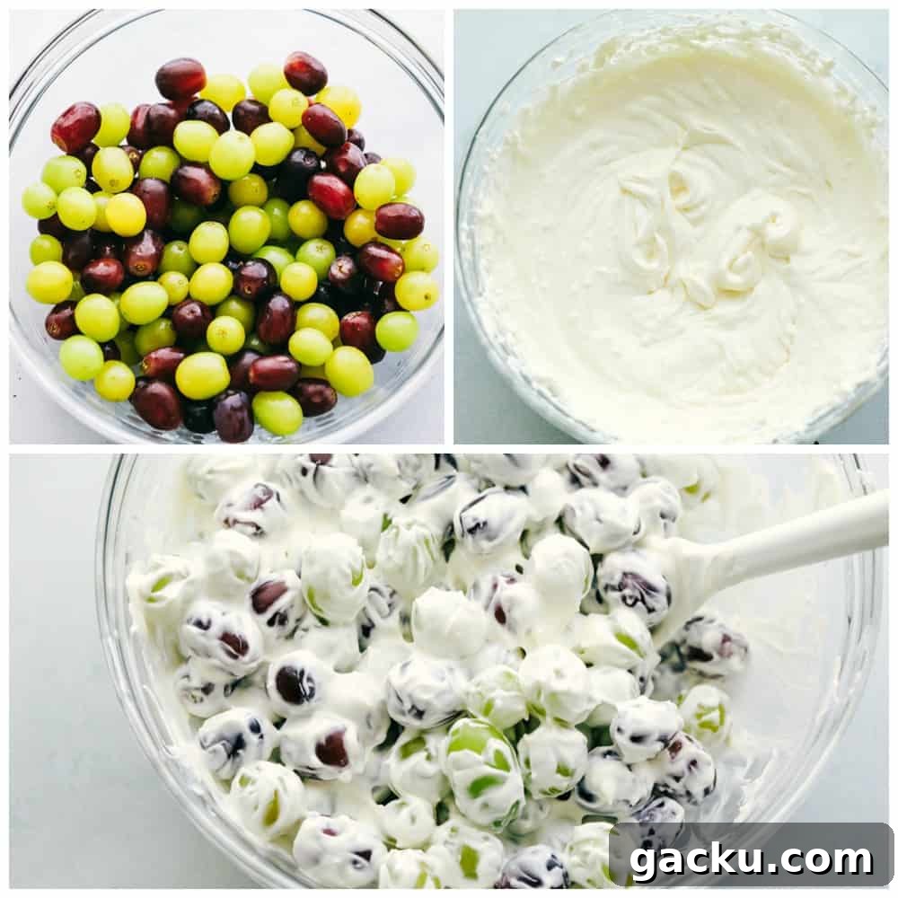 How to make creamy grape salad.