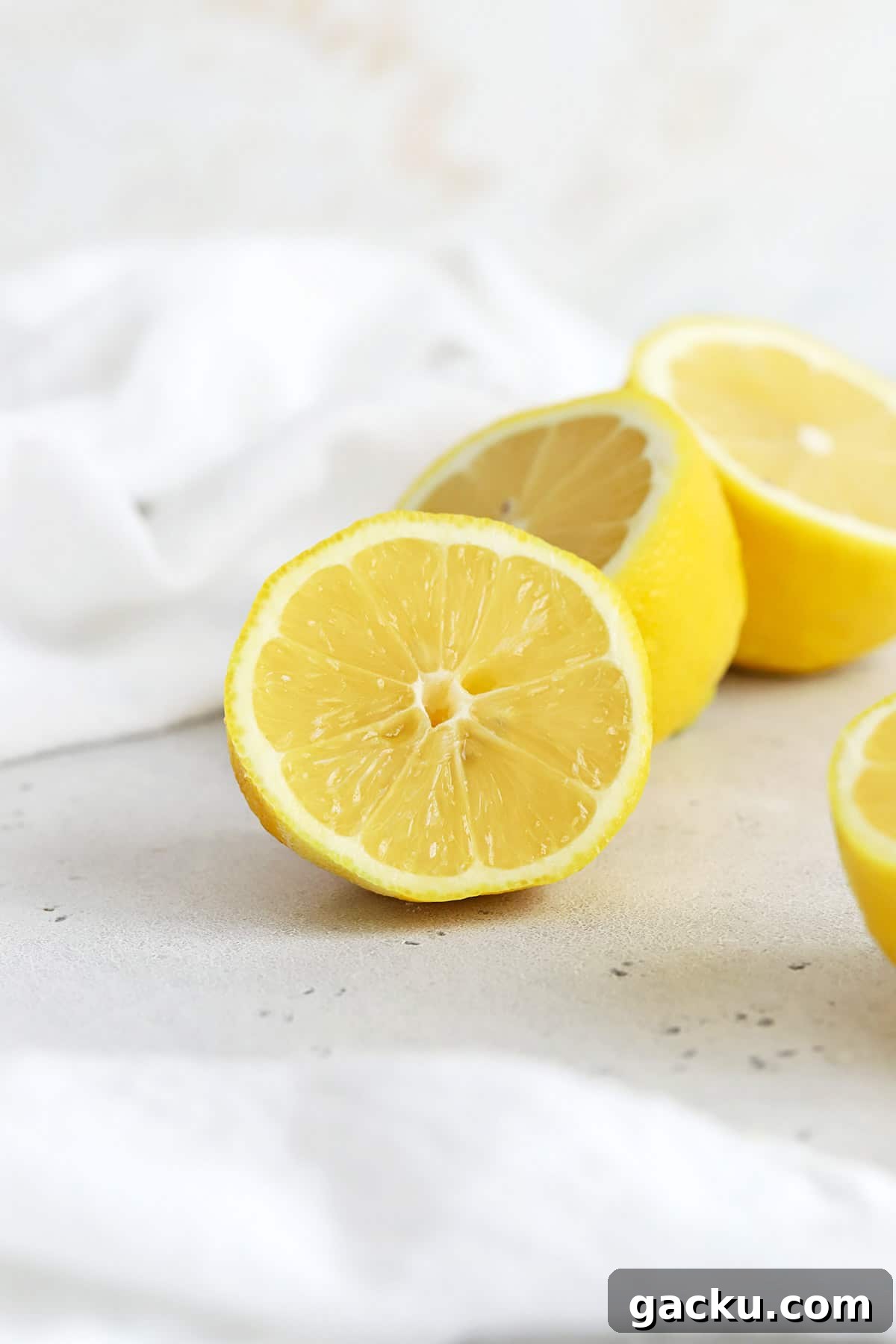 Front view of fresh lemons