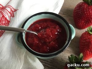 Homemade strawberry jam