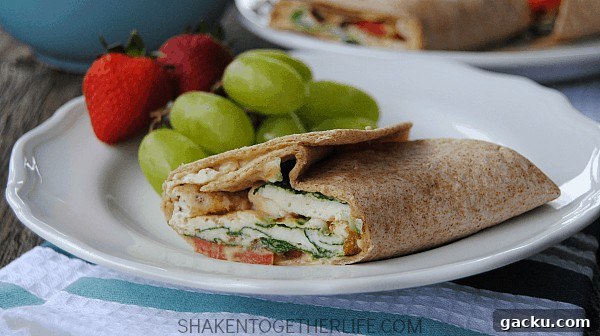 Mediterranean Breakfast Wrap Recipe: Quick Flavor-Packed Morning Meal 2 Mediterranean breakfast wraps are a healthy way to start the day! Packed with egg whites, spinach, tomatoes, feta and even hummus, this wrap is protein packed and hearty enough for brunch or lunch, too!