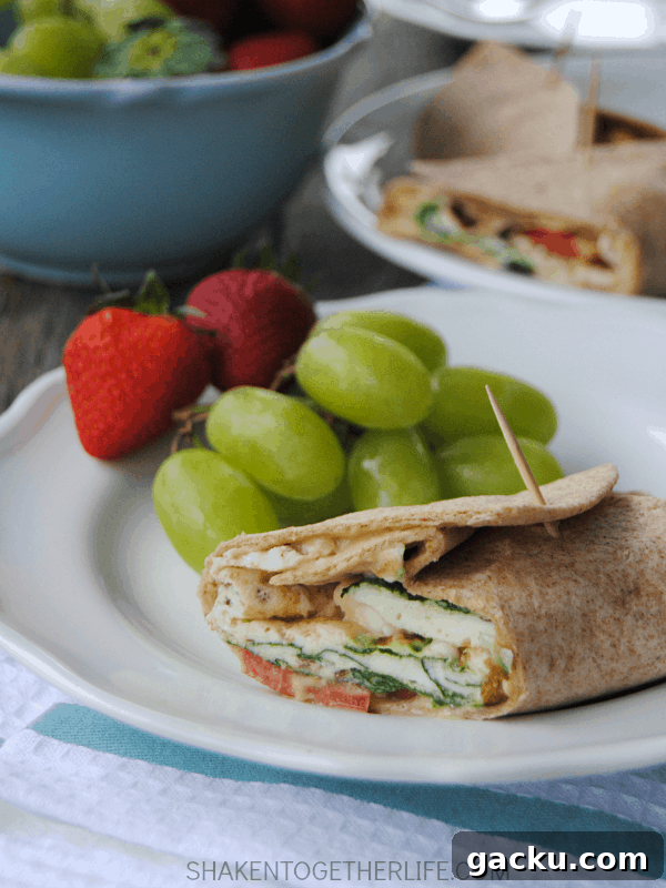 Mediterranean Breakfast Wrap Recipe: Quick Flavor-Packed Morning Meal 4 Mediterranean breakfast wraps are a healthy way to start the day! Packed with egg whites, spinach, tomatoes, feta and even hummus, this wrap is protein packed and hearty enough for brunch or lunch, too!