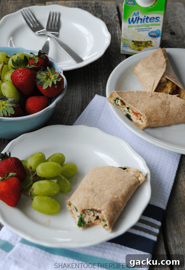 Mediterranean Breakfast Wrap Recipe: Quick Flavor-Packed Morning Meal 7 Mediterranean breakfast wraps are a healthy way to start the day! Packed with egg whites, spinach, tomatoes, feta and even hummus, this wrap is protein packed and hearty enough for brunch or lunch, too!
