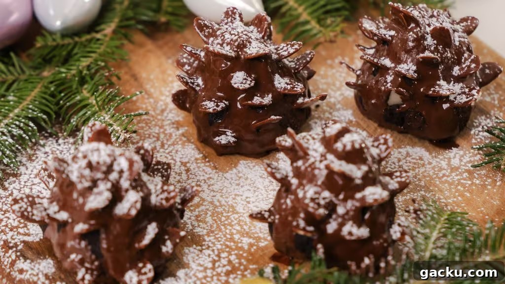 Chocolate Almond Brownie Pinecones — Decadent Dessert Recipe 5 img 9673 4