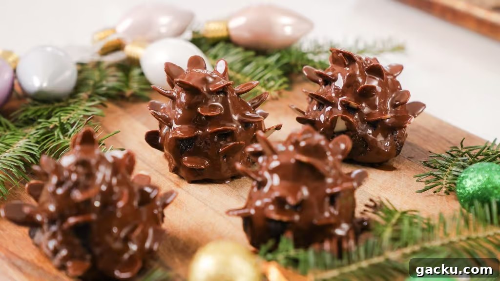 Chocolate Almond Brownie Pinecones — Decadent Dessert Recipe 6 img 9673 5
